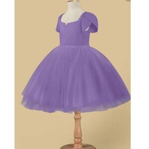 Azazie Kids Princess Ball Gown Matte Satin & Tulle Dress Party Tahiti Size 8